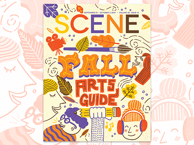 Cleveland Scene Cover autumn cleveland editorial fall graphic design illustration lettering magazine vintage