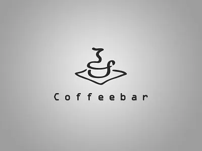 3F Coffee Bar bar，black logo，3f，coffee