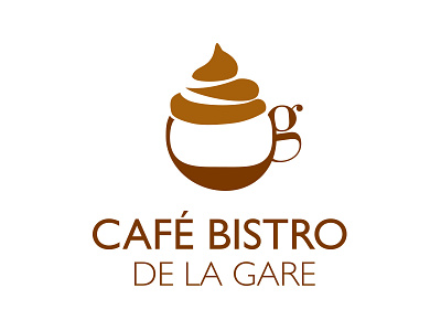 Café Bistro de la Gare bistro branding coffee logo shop