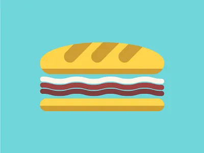 15. French Dip Sandwich - Phillipe's food french dip sandwich icon icon design illustrator los angeles phillipes sandwich vector vector illustration