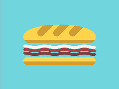 15. French Dip Sandwich - Phillipe's food french dip sandwich icon icon design illustrator los angeles phillipes sandwich vector vector illustration