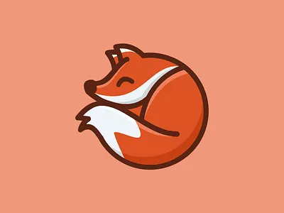 Fox Sleep animal branding cat dog forest fox logo morecolor sleep sleeping smart wolf