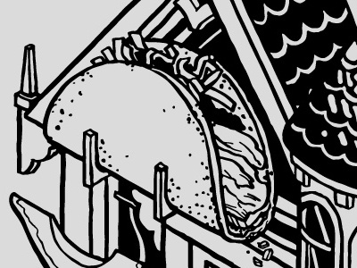 Tacos 2 digital drawing illustration isometric mission san francisco taco tshirt vector