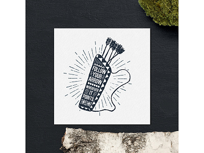 Follow Your Arrow Wherever It Points adventure arrows badge grunge logo spirit tribal typography vintage wanderlust