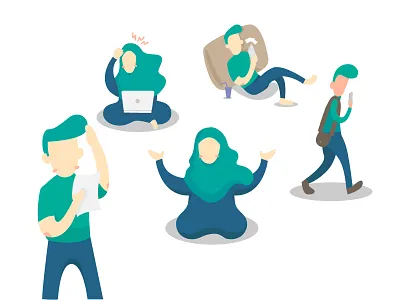 Teman Bisnis Illustration for Its Campaign activity campaign character finance technology human illustration people