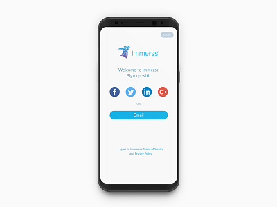 Sign Up app design mobile clean create account design email signup account sign up signup page app signup simple sleek social media sign up