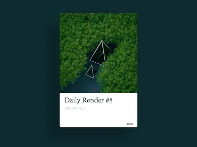 Daily Render #8 cinema4d daily forest mountain octane render tree