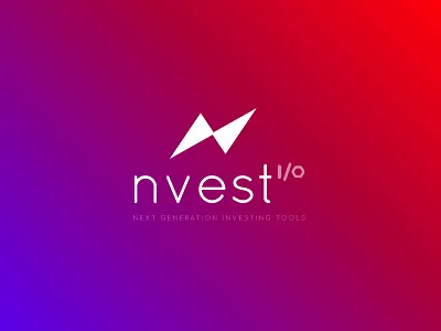 Nvest gradient graphic design logo n letter
