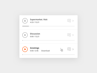 Audio Player & Speech to Text audio music platform play player record service speech ui ux voice