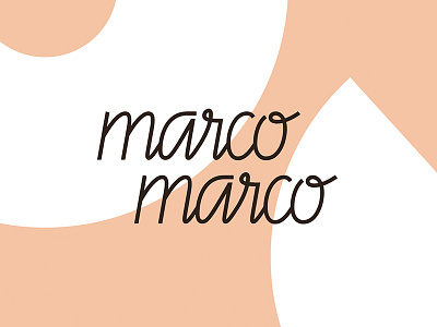 Marco Marco Logo branding contemporary custom typography design graphic design handwritten italian logo restaurant