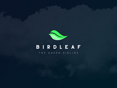 Birdleaf Logo airline airplane bird birdleaf cloud green leaf logo