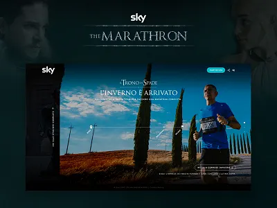 Sky | THE MARATHRON game of thrones got landing page marathron sky ui ux website