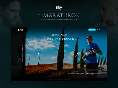 Sky | THE MARATHRON game of thrones got landing page marathron sky ui ux website