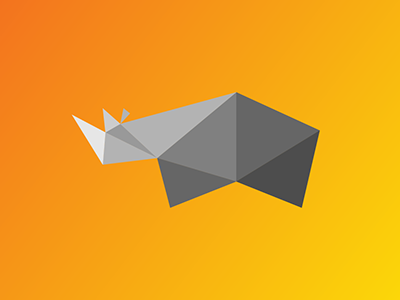 Rhino v2 / 10 triangles challenge animals illustration inspiration polygons rhino rhinoceros triangles