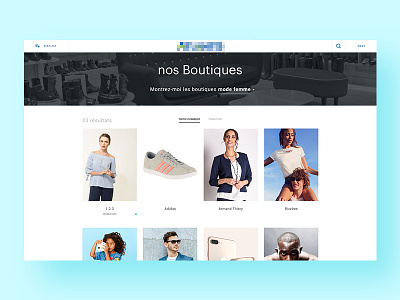 Mall website — Detail 1 ecommerce filter grid mall minimal sliders typography webdesign