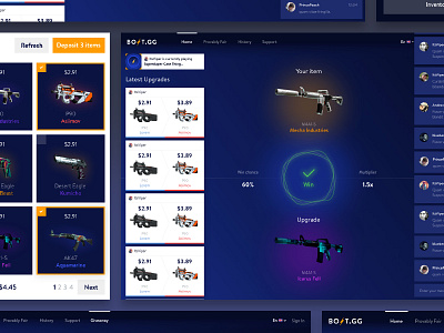 eSports Website csgo esport esports game gaming item exchange mobile responsive styleguide ui kit website