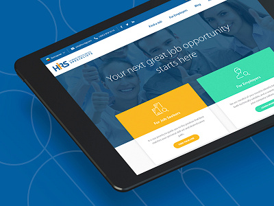 Recruiting Website for Human Resources Specialists career clean flat hr job material minimal platform recruitment responsive ui