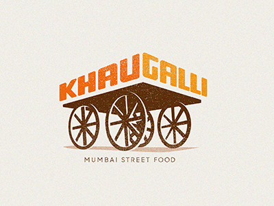 Khau Galli - Mumbai Street creative culture design food kitchen letter logotype mark mumbai street typography