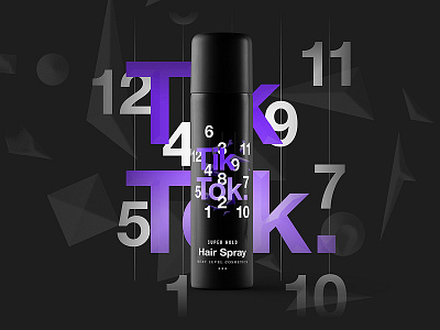 TikTok. beautiful color cosmetics design gradient packaging swiss typography