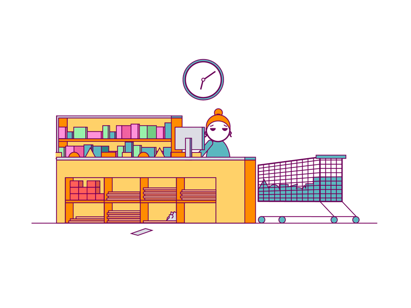 Retail 2d animation motion graphics retail work