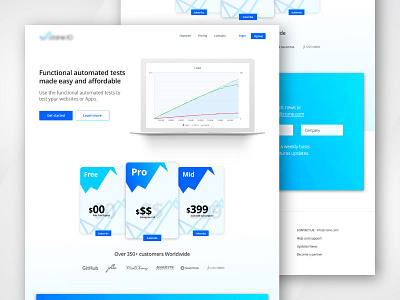 Landing page dashboard ui