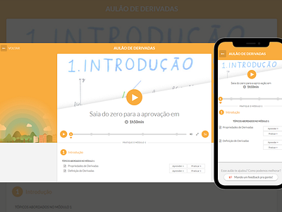 Layout Aulões Online ui ux videolesson