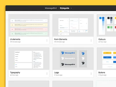 Setting up a design system figma guidelines icons messagebird sketch sms styleguide sybols team libraries