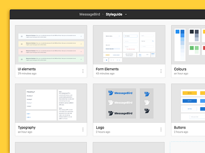 Setting up a design system figma guidelines icons messagebird sketch sms styleguide sybols team libraries