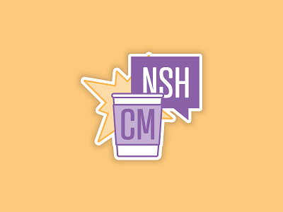 Coffee Talks Sticker coffee creative cup event fun giveaway icon mornings nashville networking sticker talk