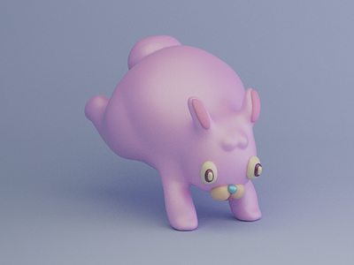 One step forward. 3d character design illustration model render