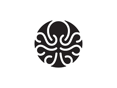 Octopus icon line logo mark octopus symbol