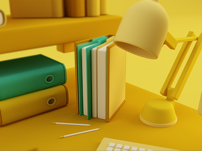 Desk 3d c4d cg