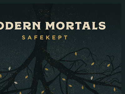 Modern Mortals album cd cover leaves lights music night regina texture tree winter