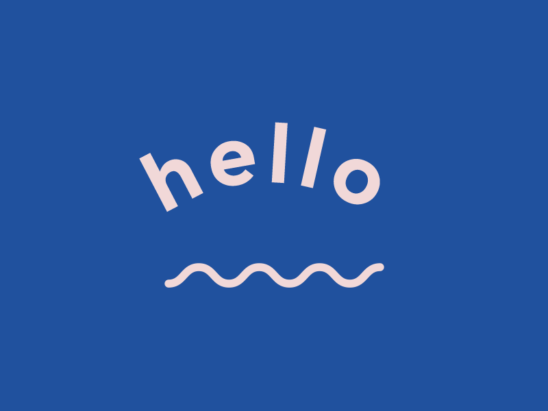 Hello branding colour identity pink squiggle typography