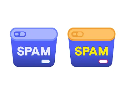 SPAM icons blue icon illustration spam vector
