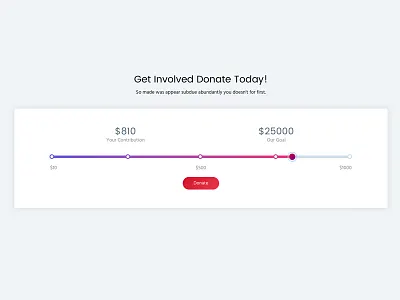 Donate donation slider