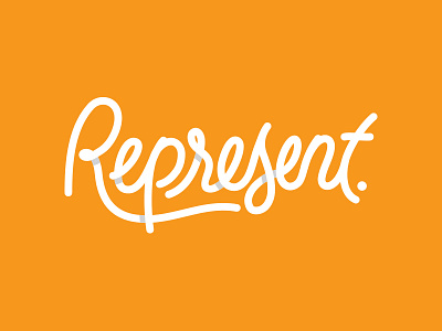 Represent. church found god lettering ligature lost represent script statement transformation typography vision