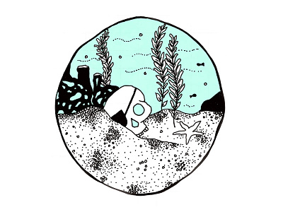 Lost digital painting illustration micron pen ocean pastel photoshop pirate