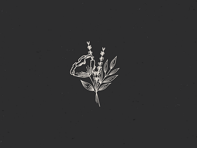 Hand Drawn Floral botanical branding floral icon illustration lavender logo poppy