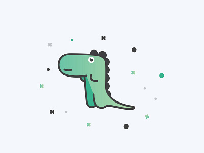 T Rex cute decoration dino dinosaur drawing flat happy illustration star t rex tyrannosaurus