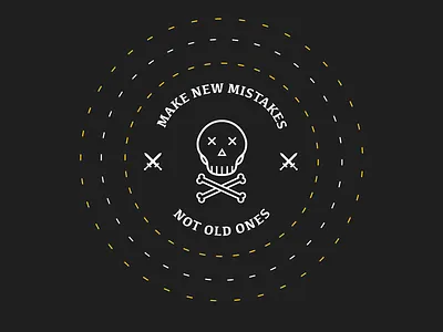 Fail Fast mistakes poster skull swords