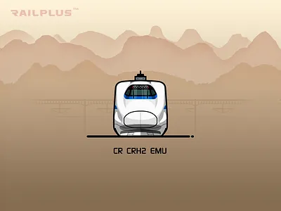 CR CRH2 illustration locomotive rail railway train white yellow