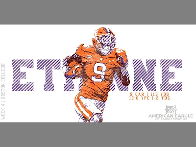 Week 4 Review - ETN clemson football illustration sports sports design sports illustration