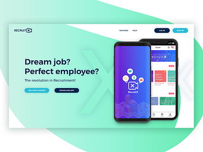RecruitX - Website Concept uiux web