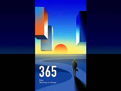 365 days working on design 365 building days early morning light morning road sun sunlight working