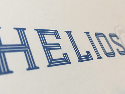 Helios custom type typography