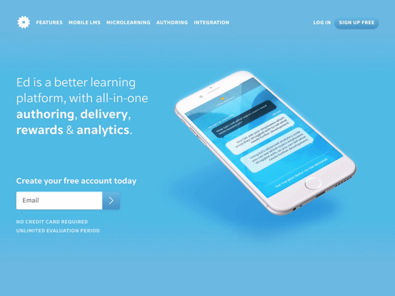 edapp.com color home page layout video web