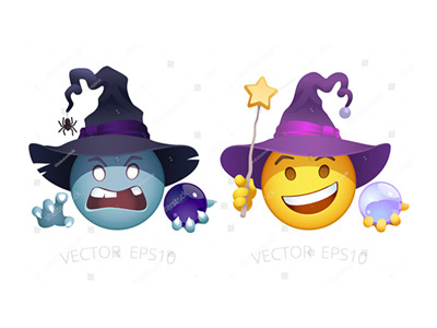 Chat witcherization emoji emoticon funny halloween hat horror magic scary smiley sorceress witch wizard