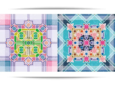 Vinyl Floor Tile Sticker #3 floor modern ornament pattern seamless stiker tile vinyl