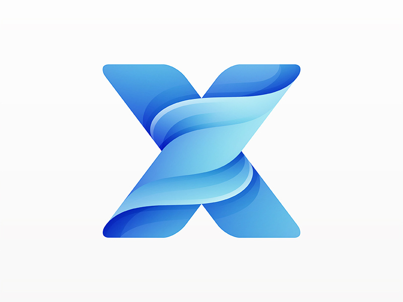 Example of 1 Letter Gradient Vector Logo